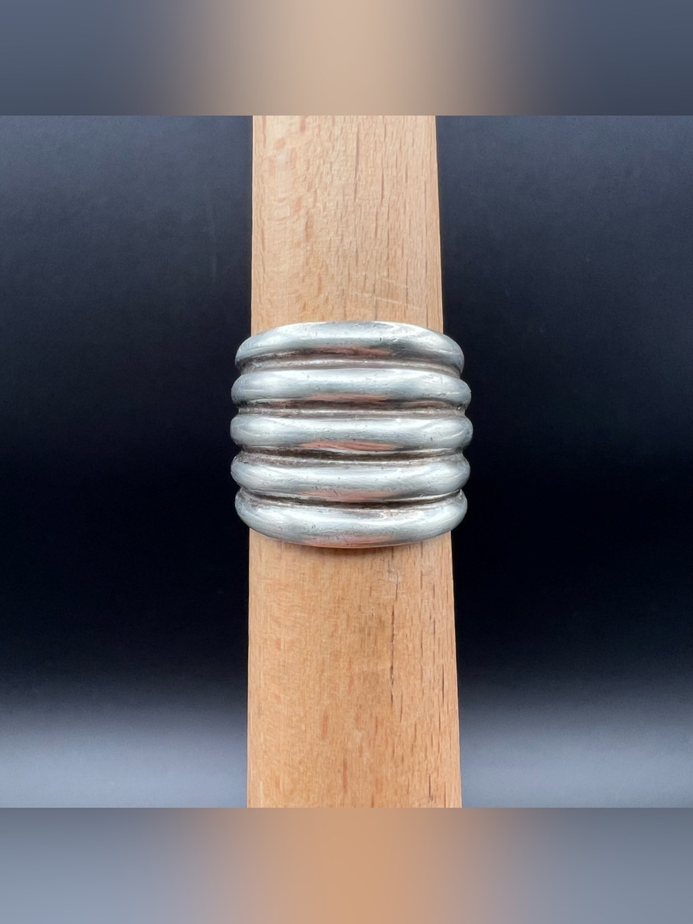 Sterling Silver Multi Ribbed Stacked Ring